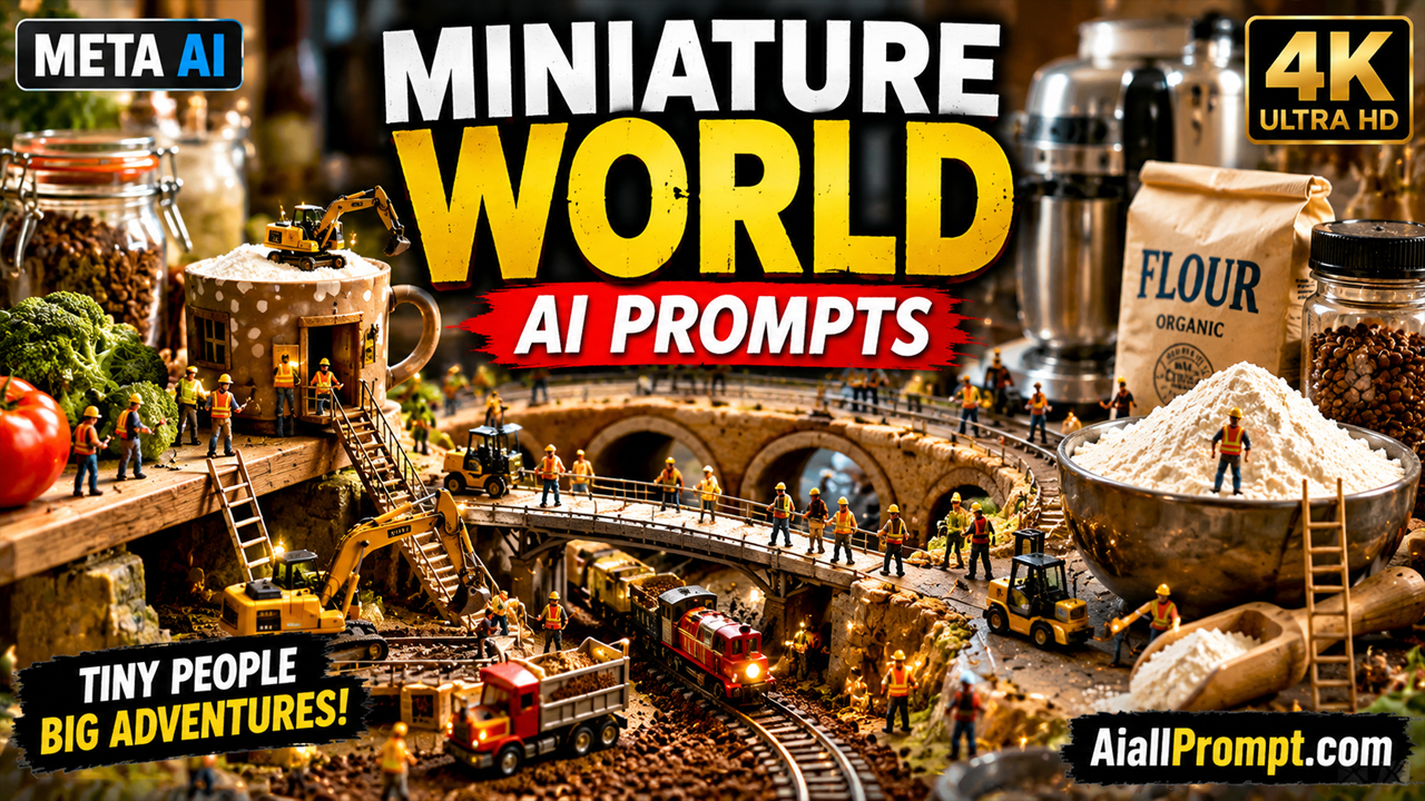 Baby Miniature World AI Video Prompt (Meta AI) – Ultra Realistic Tiny World Cinematic Scenes