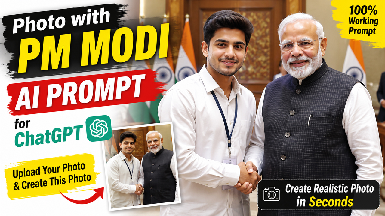 Photo with PM Modi AI Prompt for ChatGPT (2026)