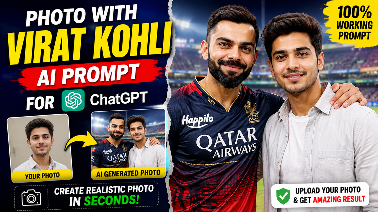 Photo with Virat Kohli AI Prompt for ChatGPT