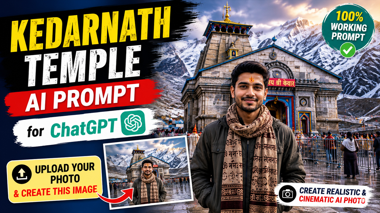 Kedarnath Temple AI Photo Prompt for ChatGPT (2026)