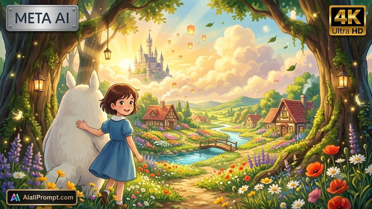 Ghibli Style AI Prompt (Meta AI) – Create Stunning Studio Ghibli Inspired AI Images
