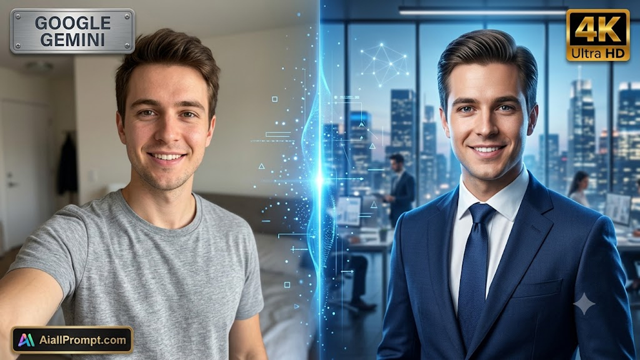 AI Professional Headshot Prompt for Google Gemini (2026) – Create a Realistic Business Profile Photo