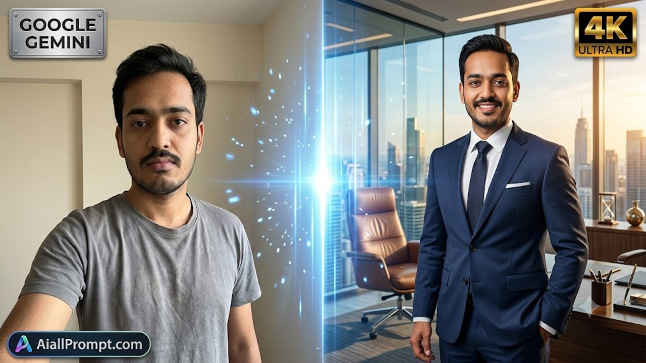 AI LinkedIn Profile Photo Prompt for Google Gemini (Free Ultra-Realistic Prompt)