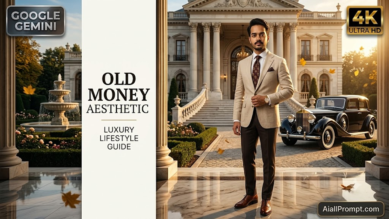 AI Old Money Style Photo Prompt for Google Gemini (2026) – Create Luxury Vintage Portraits