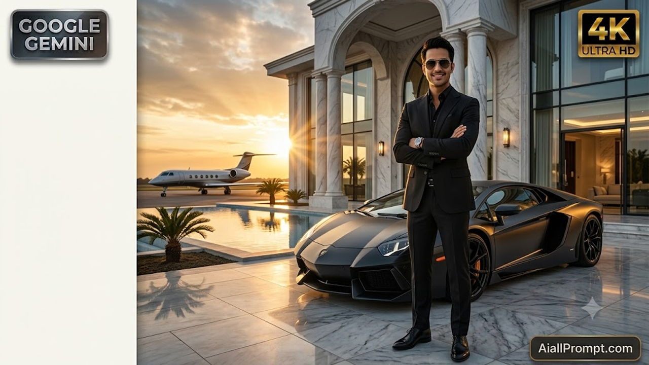 AI Luxury Lifestyle Photo Prompt for Google Gemini (Ultra Realistic 4K Portrait)