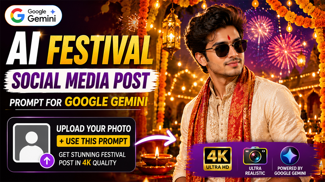 AI Festival Social Media Post Prompt for Google Gemini (Upload Your Photo)