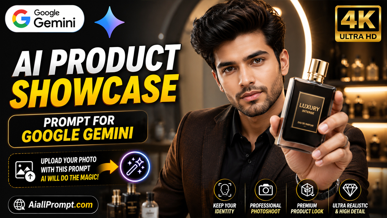 AI Product Showcase Prompt for Google Gemini (Ultra Realistic Product Advertisement)