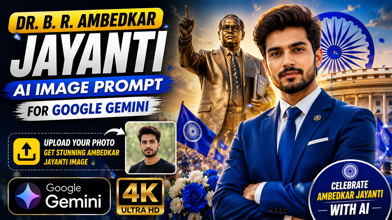 Dr. B. R. Ambedkar Jayanti AI Image Prompt for Google Gemini (Photo Transformation)