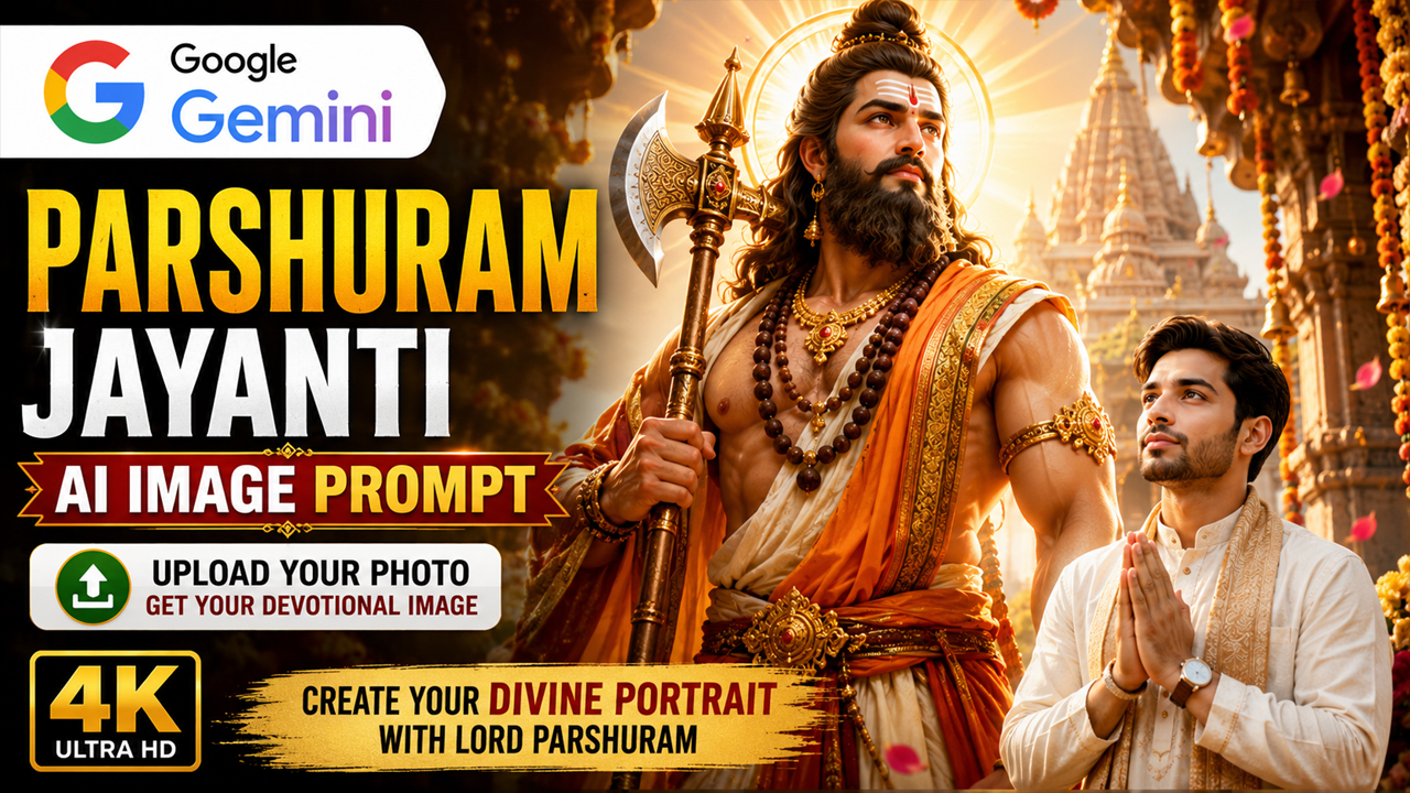 Parshuram Jayanti AI Image Prompt for Google Gemini (Upload Your Photo)