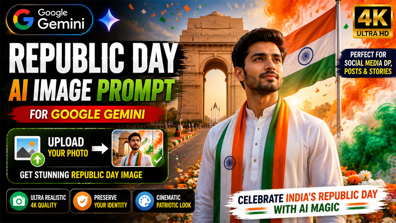 Republic Day AI Image Prompt for Google Gemini (Upload Your Photo)