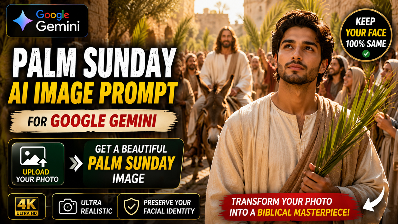 Palm Sunday AI Image Prompt for Google Gemini (Upload Your Photo)