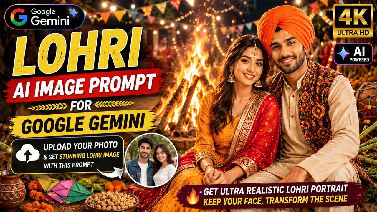 Lohri AI Image Prompt for Google Gemini (Upload Your Photo)