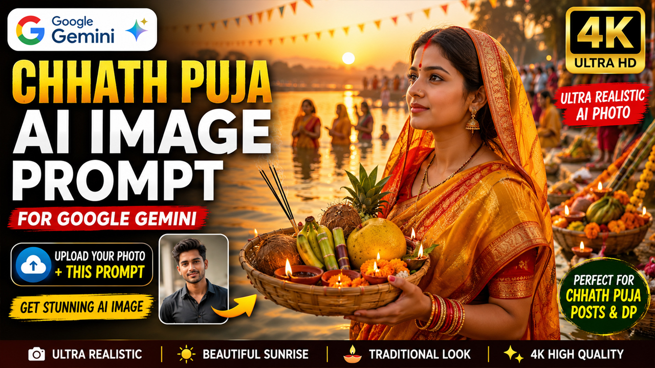Chhath Puja AI Image Prompt for Google Gemini (Use Your Photo)