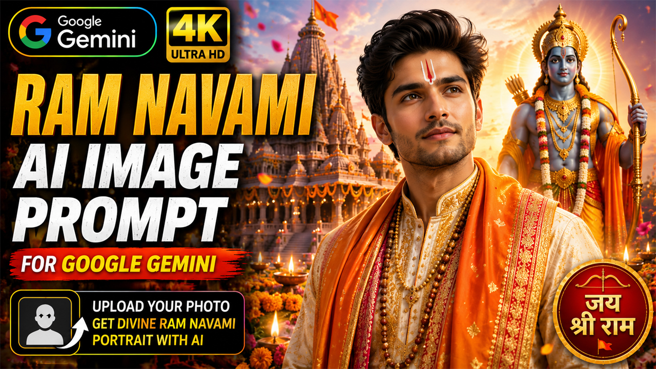 Ram Navami AI Image Prompt for Google Gemini (Upload Your Photo)