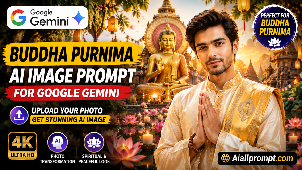 Buddha Purnima AI Image Prompt for Google Gemini (Upload Your Photo)