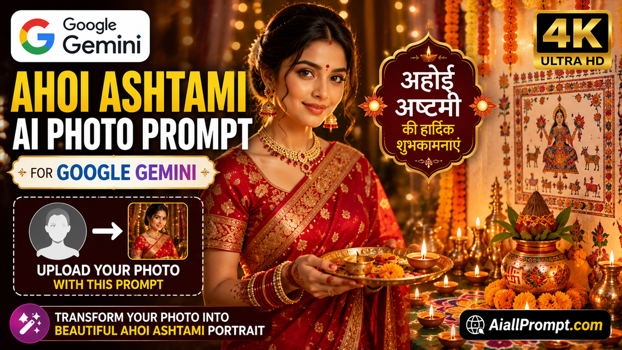 Ahoi Ashtami AI Photo Prompt for Google Gemini (Upload Your Photo)