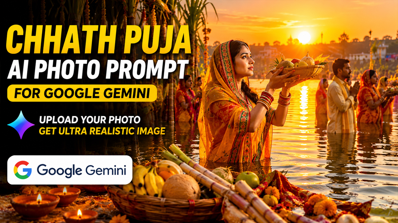 Chhath Puja AI Photo Prompt for Google Gemini (Ultra Realistic Festival Photo Transformation)