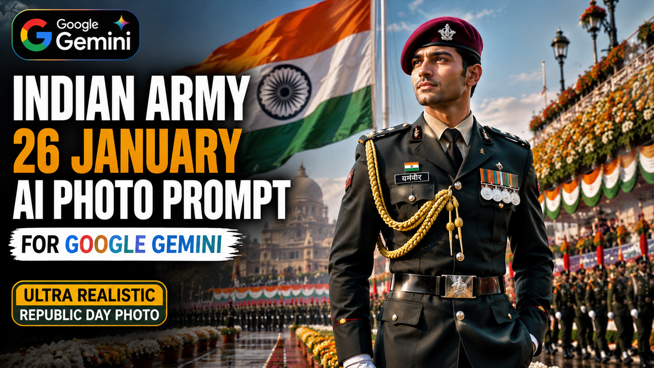 Indian Army 26 January AI Photo Prompt for Google Gemini (Ultra Realistic Republic Day Photo)
