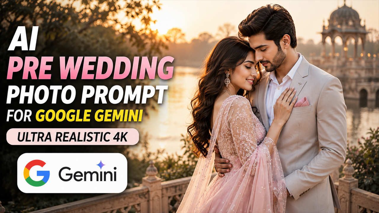 AI Pre Wedding Photo Prompt for Google Gemini (Ultra Realistic 4K)