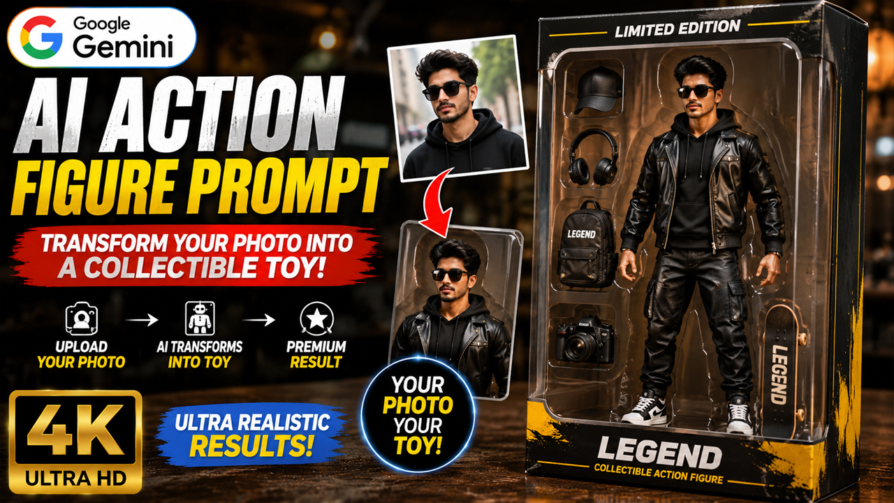 AI Action Figure Prompt for Google Gemini (Transform Your Photo into a Collectible Toy)