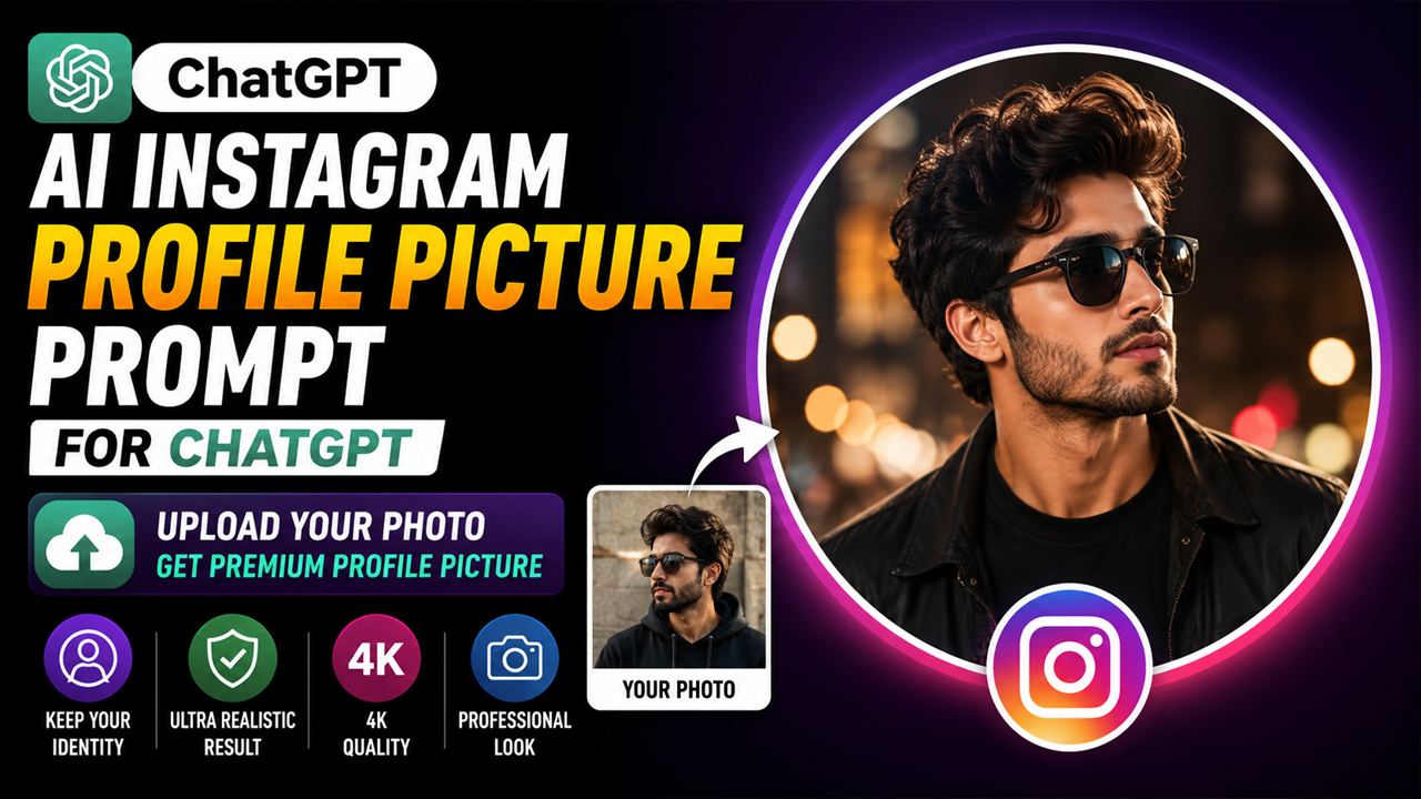 AI Instagram Profile Picture Prompt for ChatGPT (Upload Your Photo)