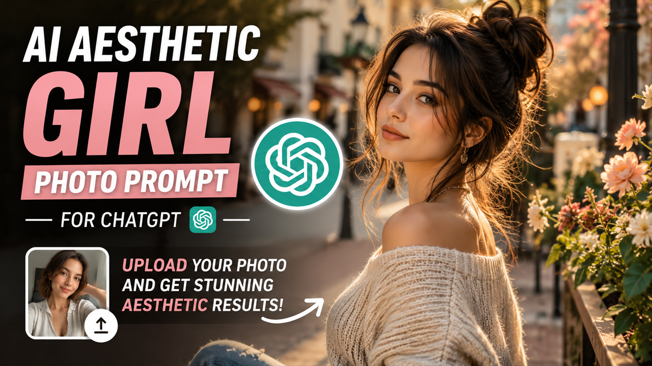 AI Aesthetic Girl Photo Prompt for ChatGPT (Upload Your Photo)