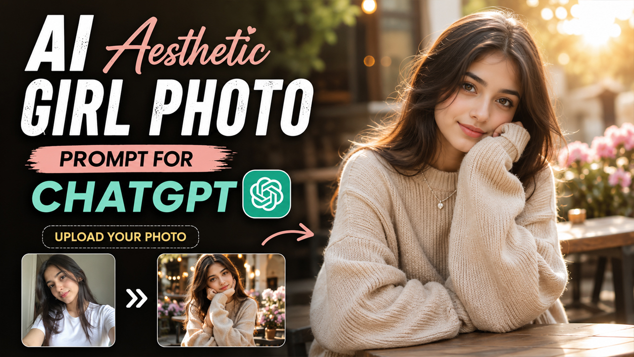 AI Aesthetic Girl Photo Prompt for ChatGPT (Upload Your Photo - Copy Prompt)