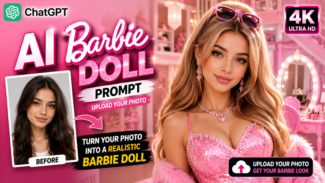 AI Barbie Doll Prompt for ChatGPT (Upload Your Photo)