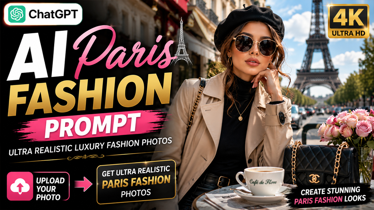 AI Paris Fashion Prompt for ChatGPT (Ultra Realistic Luxury Fashion Photos)