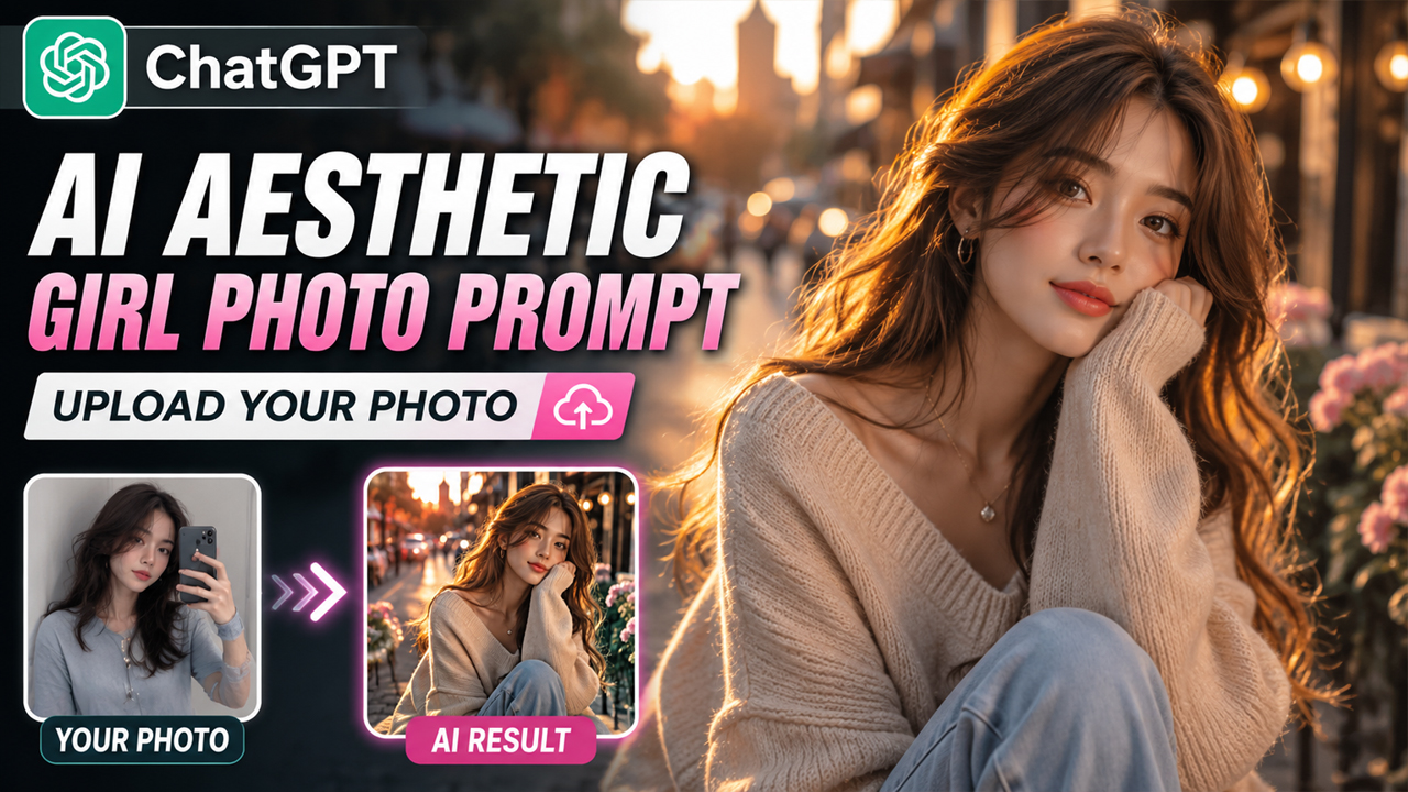 AI Aesthetic Girl Photo Prompt for ChatGPT (Upload Your Photo)