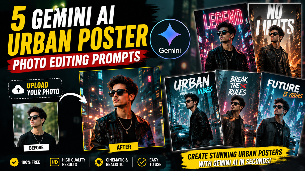 5 Gemini AI Urban Poster Photo Editing Prompts