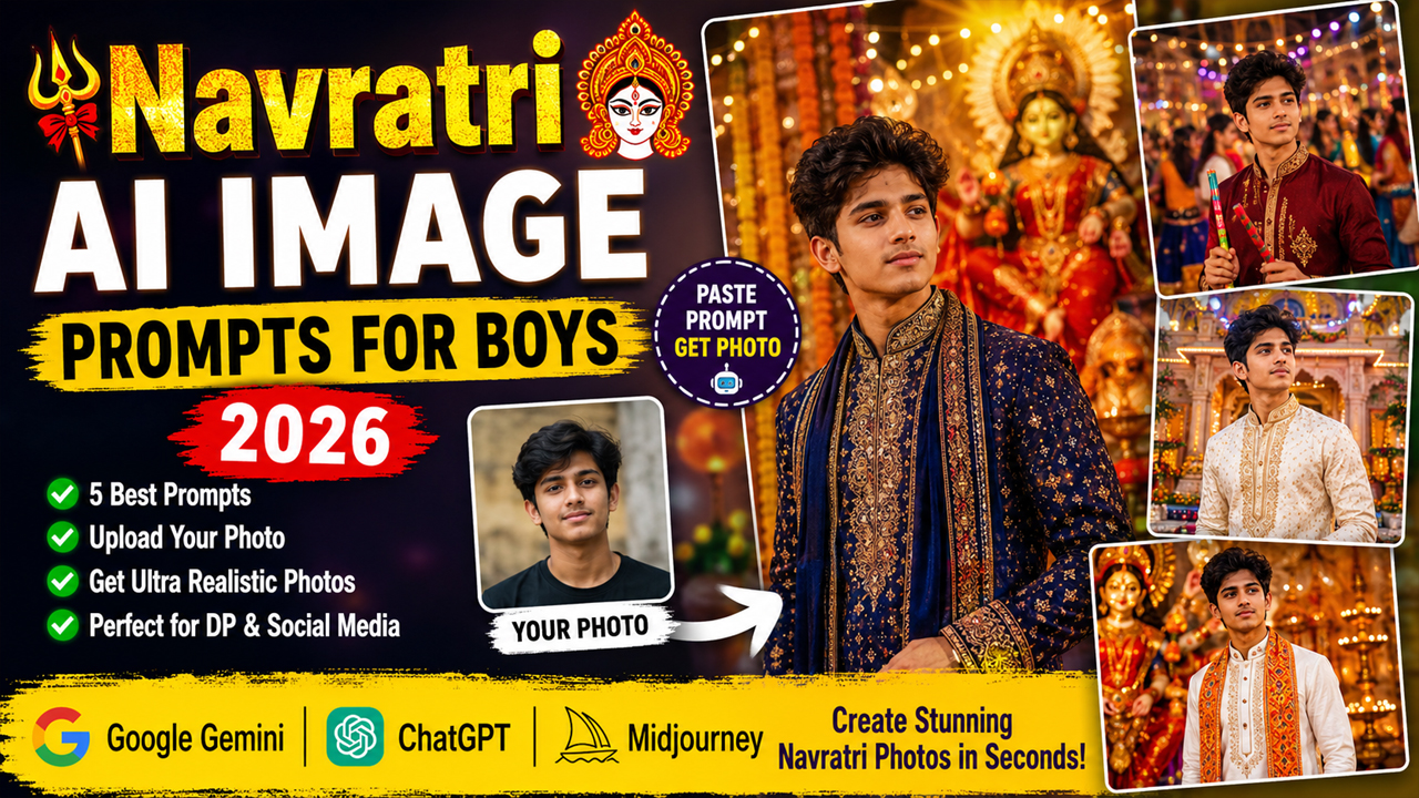 Navratri AI Image Prompts for Boys 2026