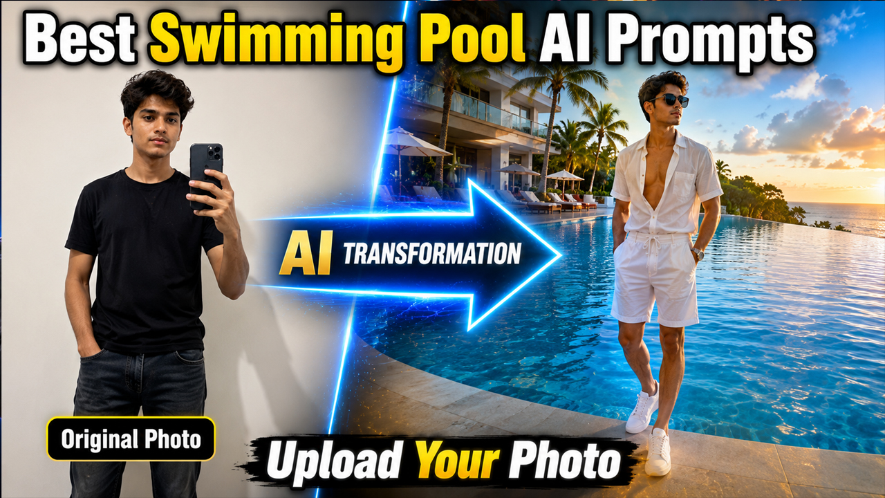 Best Swimming Pool Photoshoot Prompts for Men