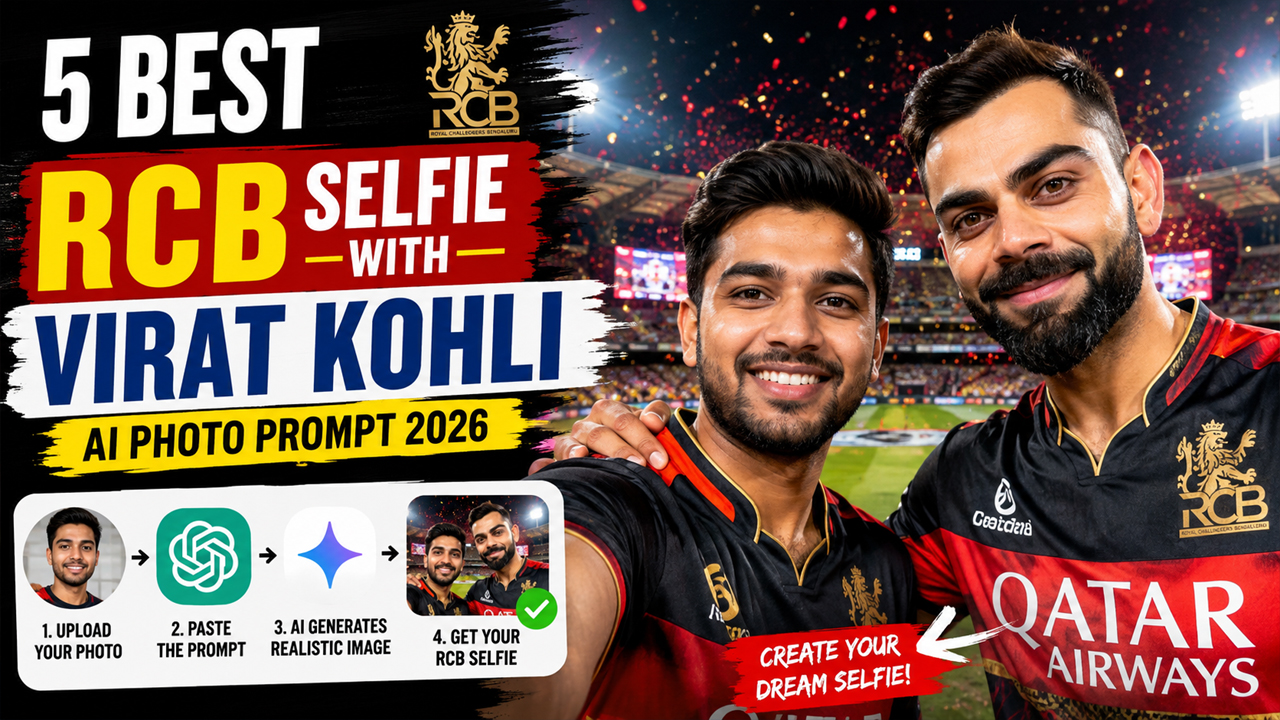 5 Best RCB Selfie with Virat Kohli AI Photo Prompt 2026