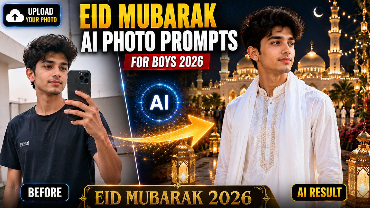 Eid Mubarak AI Photo Prompts for Boys 2026