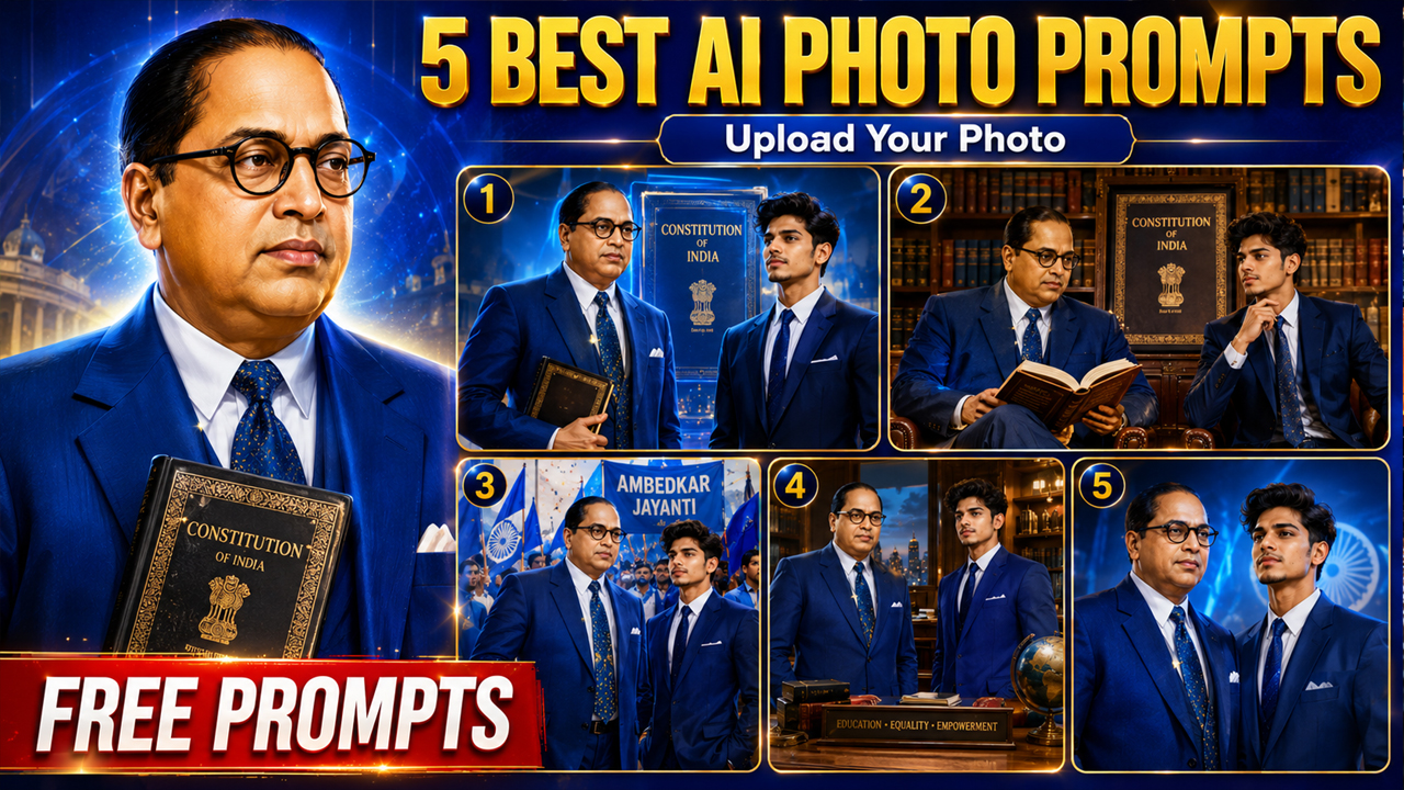 5 Powerful Baba Saheb Ambedkar AI Photo Prompts for Boys