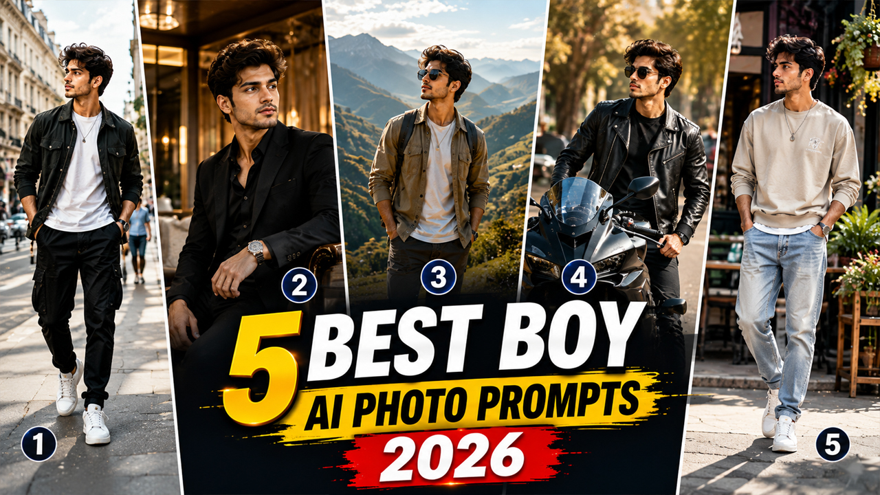 Trending Boy AI Photo Editing Prompts 2026 – Copy Paste Gemini AI Prompts for Stylish Photos