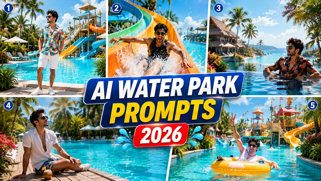 Best Tropical Water Park AI Photo Editing Prompts 2026
