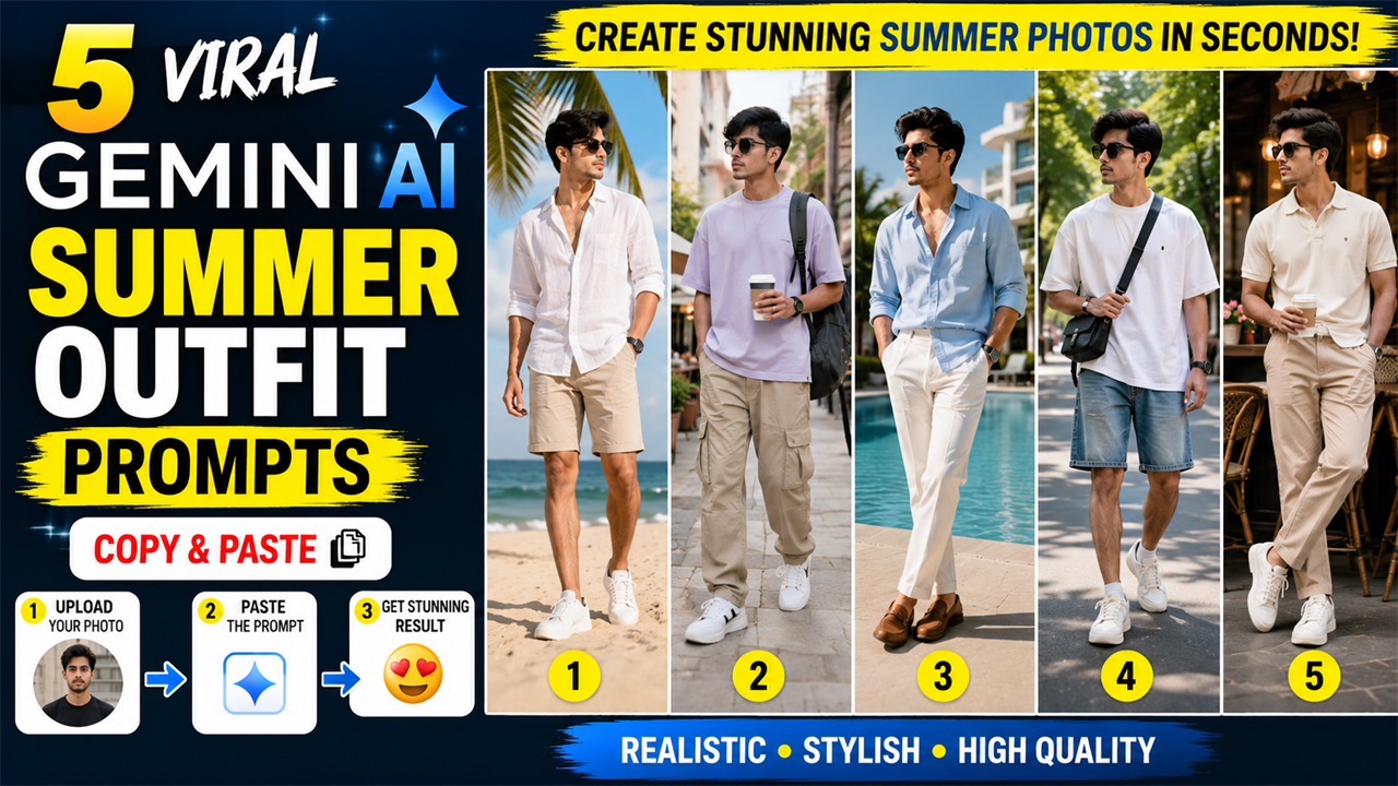 5 Viral Gemini AI Summer Outfit Prompts Copy Paste