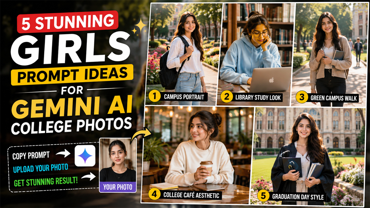 5 Stunning Girls Prompt Ideas for Gemini AI College Photos