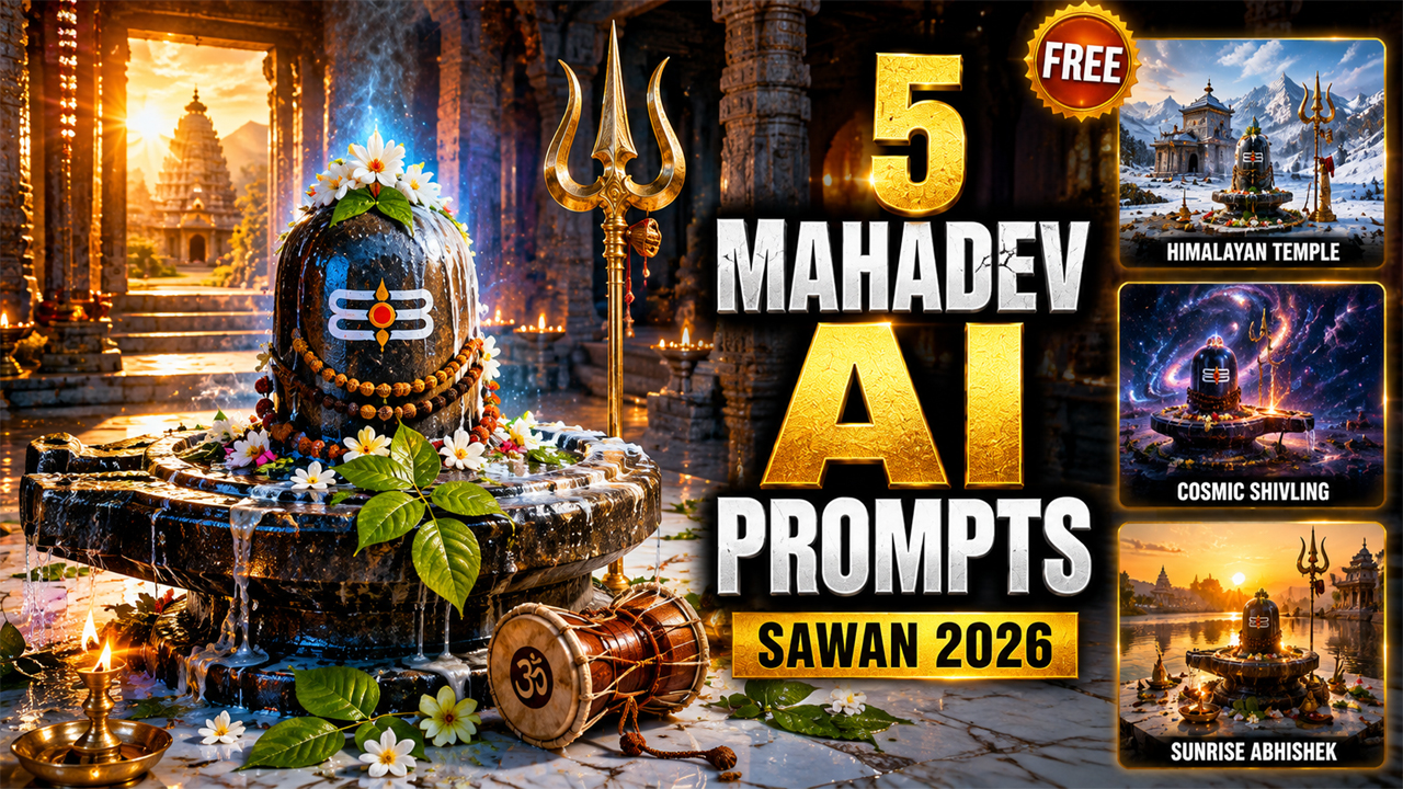 5 Stunning Mahadev Shivling AI Photo Editing Prompts for Sawan 2026