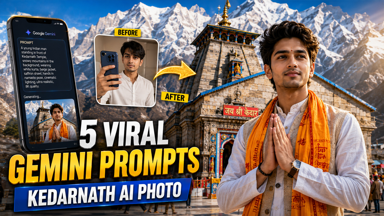 Viral Gemini Kedarnath AI Photo Prompts You'll Fall in Love With