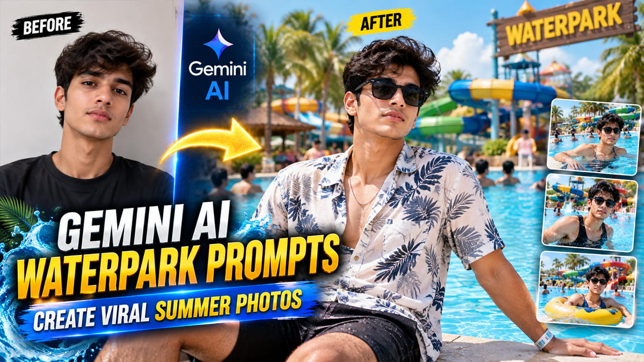 Viral Waterpark Photo Editing Prompts for Gemini AI
